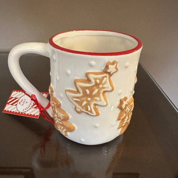 Peppermint & Pine Gingerbread Tree Cookie Christmas Mug NWT Hand Painted 2025 - Picture 1 of 5